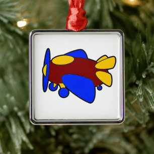 Flugzeug Niedlich farbiger Cartoon Kinder Flugzeug Ornament Aus Metall