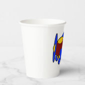 Flugzeug Niedlich farbiger Cartoon Kinder Flugzeug Pappbecher (Rechts)