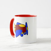 Flugzeug Niedlich farbiger Cartoon Kinder Flugzeug Tasse (Vorderseite Links)