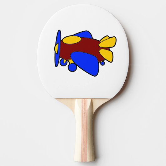Flugzeug Niedlich farbiger Cartoon Kinder Flugzeug Tischtennis Schläger (Vorderseite)