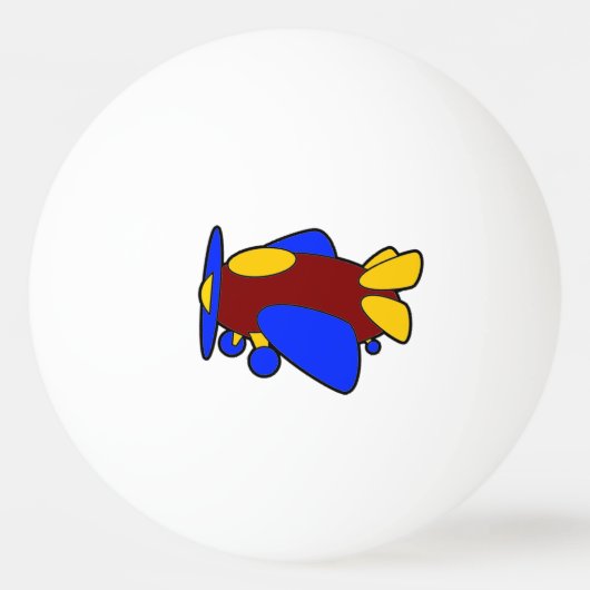 Flugzeug Niedlich farbiger Cartoon Kinder Flugzeug Tischtennisball (Vorderseite)