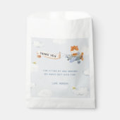 Flugzeug Niedlich Fox Geburtstagsparty Geschenktütchen (Vorderseite)