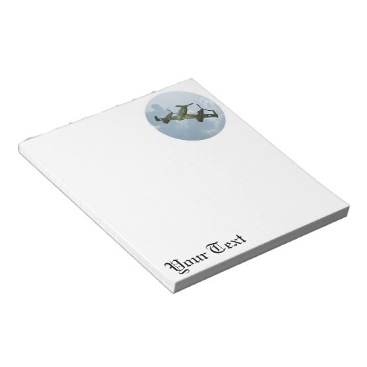 Flugzeug Notizblock (angewinkelt)