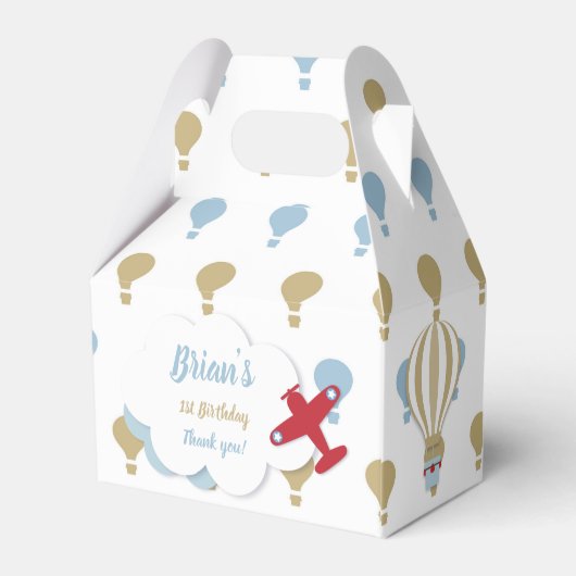 Flugzeug oben oben und weg! Bevorzugungs-Kasten Geschenkschachtel (Rückseite)