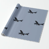 Flugzeug-Packpapier Geschenkpapier (Ungerollt)