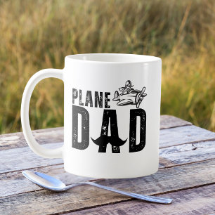 FLUGZEUG Papa & Vintage Flugzeug, Lustiger Vaterta Kaffeetasse