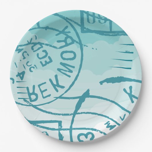 Flugzeug Pappteller (Vorderseite)