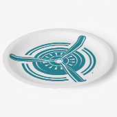 Flugzeug Pappteller (Schrägansicht)