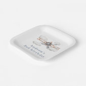 Flugzeug-Party-Teller | Cloud Party-Teller Pappteller (Gewinkelt)