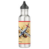"Flugzeug Perfection" Edelstahlflasche (Rechts)