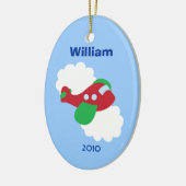 FLUGZEUG personalisierte Keramikornament (Links)