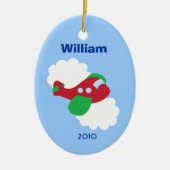 FLUGZEUG personalisierte Keramikornament (Vorne)
