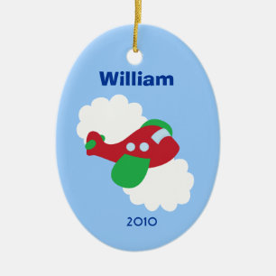 FLUGZEUG personalisierte Keramikornament