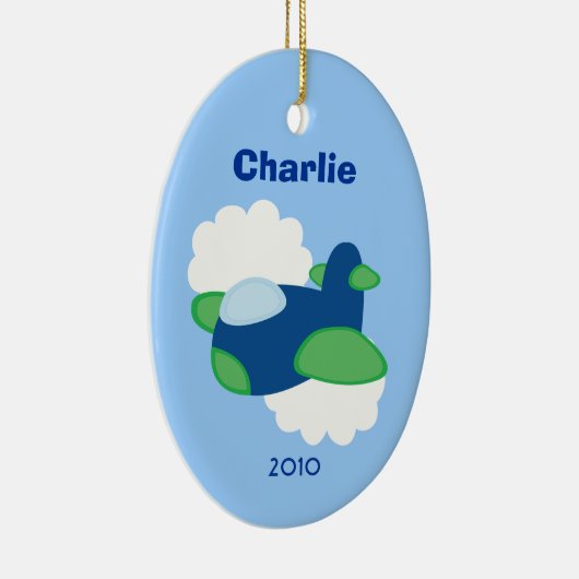 FLUGZEUG personalisierte Keramikornament (Rechts)