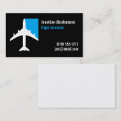 Flugzeug Pilot Business Cards Schwarz/Weiß Visitenkarte (Vorne/Hinten)