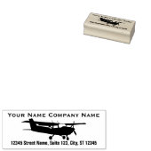 Flugzeug Pilot Design Silhouette für Ihren Text Gummistempel (Stempel)