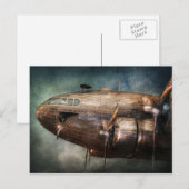 Flugzeug - Pilot - Die fliegende Wolke Postkarte (Vorne/Hinten)