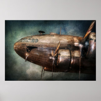 Flugzeug - Pilot - Flugwolke Poster