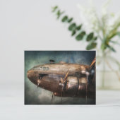 Flugzeug - Pilot - Flugwolke Postkarte (Stehend Vorderseite)