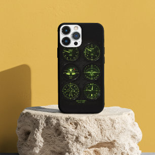 Flugzeug Pilot Nachtflug Instrumente Luftfahrt iPhone 14 Hülle