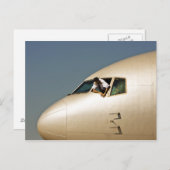 Flugzeug & Pilot Postkarte (Vorne/Hinten)