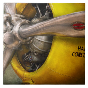 Flugzeug - Pilot - Propeller - Twin Wasp Fliese