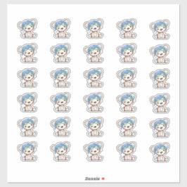 Flugzeug Pilot Teddy Bear Umschlag Nah 1,5" Aufkleber