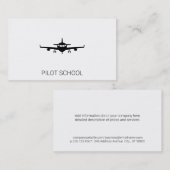 Flugzeug | Pilotenschule | Private Flüge Visitenkarte (Vorne/Hinten)