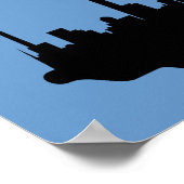 Flugzeug-Plakat für Sparccity - Blau Poster (Ecke)