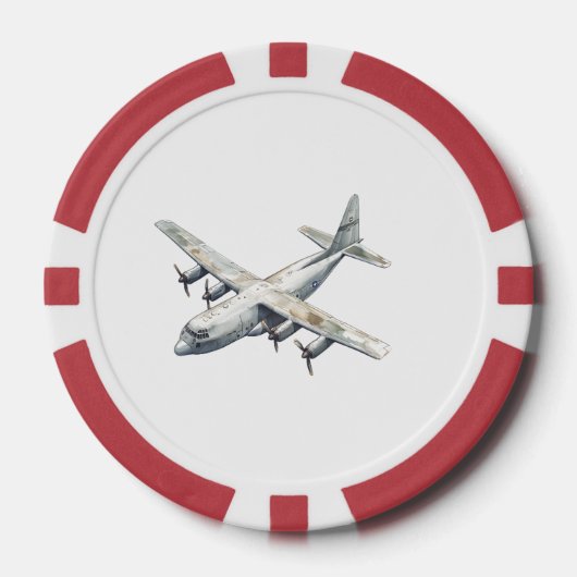 Flugzeug Pokerchips (Vorderseite)