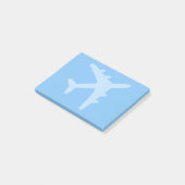 Flugzeug Post-it Klebezettel (angewinkelt)