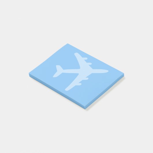 Flugzeug Post-it Klebezettel (angewinkelt)