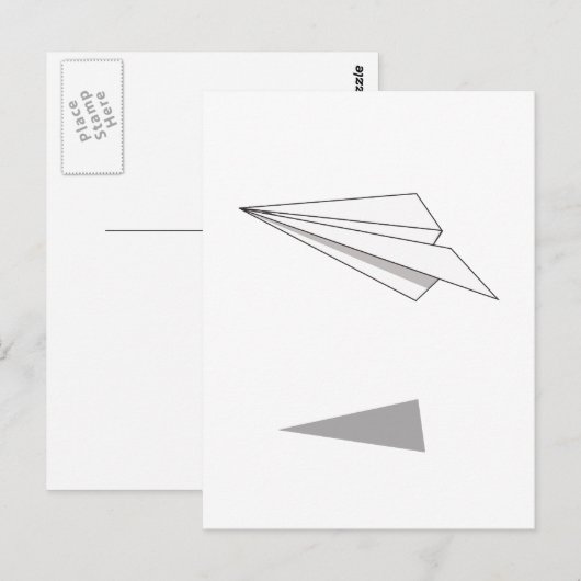 Flugzeug Postkarte (Vorne/Hinten)