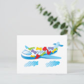 "Flugzeug" Postkarte (Stehend Vorderseite)