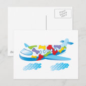 "Flugzeug" Postkarte (Vorne/Hinten)