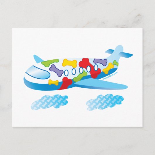 "Flugzeug" Postkarte (Vorderseite)