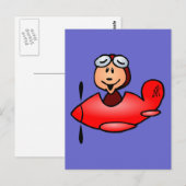 Flugzeug Postkarte (Vorne/Hinten)