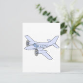Flugzeug Postkarte (Stehend Vorderseite)