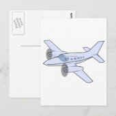 Flugzeug Postkarte (Vorne/Hinten)
