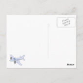 Flugzeug Postkarte (Rückseite)