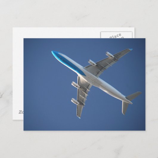 Flugzeug Postkarte (Vorne/Hinten)