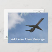 Flugzeug Postkarte (Vorne/Hinten)