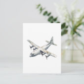 Flugzeug Postkarte (Stehend Vorderseite)