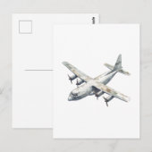Flugzeug Postkarte (Vorne/Hinten)