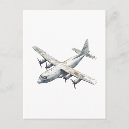 Flugzeug Postkarte (Vorderseite)