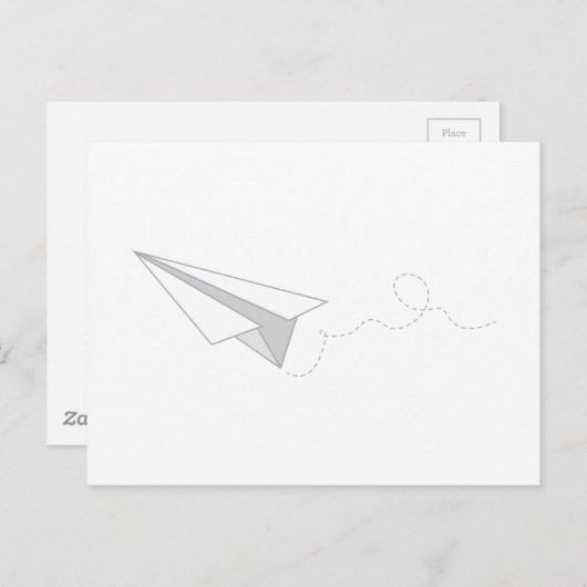 Flugzeug Postkarte (Vorne/Hinten)