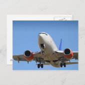 Flugzeug Postkarte (Vorne/Hinten)