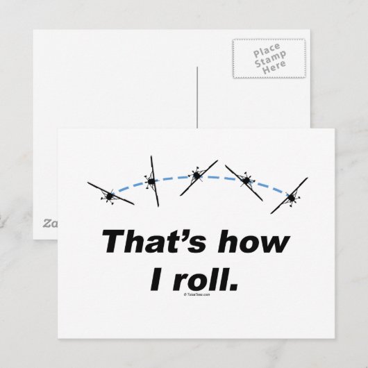 Flugzeug Postkarte (Vorne/Hinten)