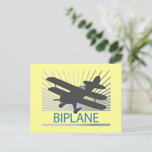 Flugzeug Postkarte (Stehend Vorderseite)