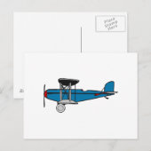 Flugzeug Postkarte (Vorne/Hinten)